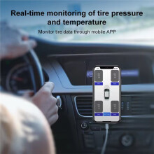 4PCS TPMS Tire Pressure Monitoring Sensors, External Tire Pressure Sensors for Car Motorcycle