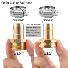 Garden Hose Repair Connector with Clamps, Fit for 3/4 Inch or 5/8 Inch Garden Hose Fitting, 4 Set