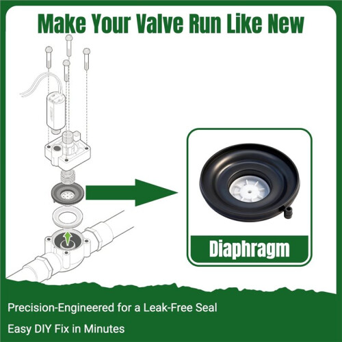 Replacement Diaphragm for Hunter 3/4" & 1" PGV, SRV, ASV Valves, 4-Pack Durable NBR Rubber, Double-Beaded Seal 1