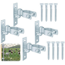 4 Set Kraftiga 1-3/8" Väggmonterade Grindgångjärn - Robusta Ståldörrbeslag med Skruvar för Smidig Svängning