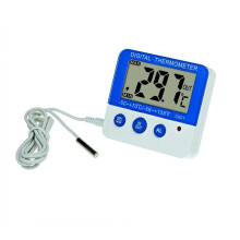 Digital Fridge Temperature Monitor LCD Refrigerator Freezer Gauge Waterproof External Probe High Low Alert