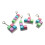 Mechanical Keyboard Clicker Keyring Cute Button Fidget Clicky Stress Relief Keycap Toy Gift 2