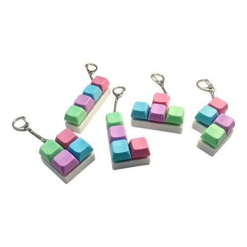 Mechanical Keyboard Clicker Keyring Cute Button Fidget Clicky Stress Relief Keycap Toy Gift 1