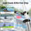 6 Pack Boat Hook Holder with Quick Release Strap, Marine Oar Mount Clips, Replacement for Spring Clips 1