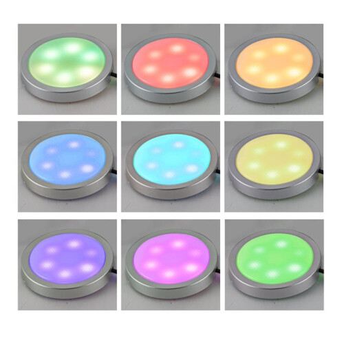Dimmable RGB Under Cabinet Light DC5V 2W with 24Key Remote USB Powered Ceiling Lighting for Kitchen Wardrobe Bar 2
