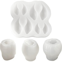 4 Pcs 3D Tulip Silicone Mold Set, Flower & Leaf Molds for Chocolate Candle Soap Resin DIY
