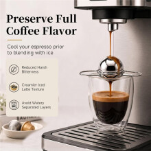 Espresso Cooling , L & XL Stainless Steel Coffee Chiller Stainless Steel Espresso Chiller, Fast Cooling