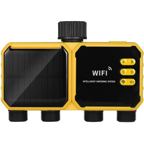4 Zone WIFI Solar Irrigation Timing Controller Solar Irrigation Timer Automatic Irrigation System Outdoor Water Timer