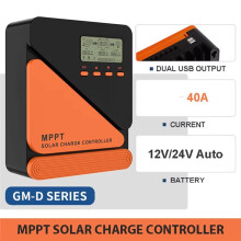 MPPT Charge Controller 40A Controller 18V-100V Solar Panels 12V 24V PV Regulator for Lead-Acid/Lithium