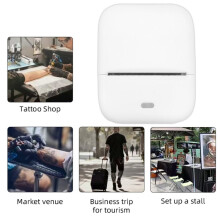 Wireless Tattoo Printer Portable Thermal Printer with Tattoo Paper for Tattoo Logo Tag Printing DIY Artist A
