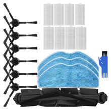 Per 360 Botslab S8 : Spazzola Laterale Principale, Filtro,Panno, Sacchetto per La Polvere, Accessori per Robot Aspirapolvere