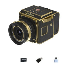 Cámara Digital Réflex Doble Retro Portátil CCD de 32 GB con Digital 16X, 4K y 64 MP HD para Fotografía de Principiantes B
