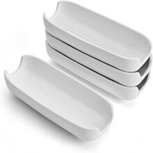 Lot de 4 Supports à Épis de Maïs en Céramique de Qualité Supérieure, Plateaux à Épis de Maïs pour la Vaisselle