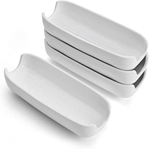 4pcs Ceramic Select Corn Cob Holders Corn Cob Dishes, Corn  the Cob Trays for Dining Dish Tableware Accessories