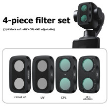 Für Pocket 4Pro UV-Schutzlinse CPL-Polarisationslinse 1/4 Schwarzer Weichfilter ND-Filter, Einstellbar
