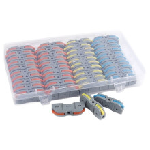 40-Teiliges Drahtverbinder-Set 11 Inline-Hebelverbinder Muttern Push-in Schnellverbinder Kompakt-Spleißklemme