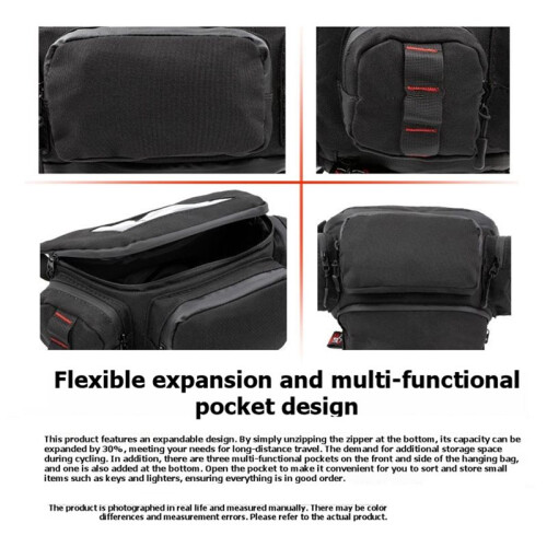 Motorcycle Front Mounted Bag Expandable Travel Bag Touchscreen Navigation Bag Multifunctional Storage Bag 2