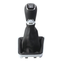 6 Speed Car Gear Shift Knob with Boot Cover 5JB711456 6JC711113P for Rapid Toledo 2012-2018 Accessories