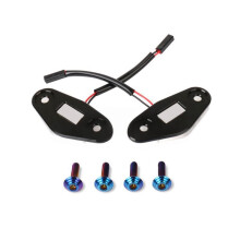 For 675SR 675SRR 675SR-R 24-26 Motorcycle Rear-View Mirror Base Decorative LED Light Cover Accessories Black