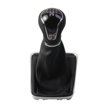 Car 6 Speed Gear Shift Knob with Boot Cover 5JB711456 6JC711113P for Rapid Toledo 2012-2018 Accessories