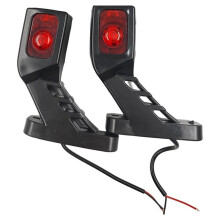 2PCS Tri-Color Trailer LED Side Light 12-24V Waterproof Truck Contour Waist Light 3 Colors Red White Yellow
