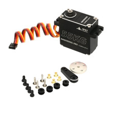 DA5555GS 55 Kg Servo 360 Digital-MetalLgetriebe-Servo Ohne Kern, IP67 Wasserdicht für RC-Cars im Maßstab 1:8/1:10/1:12