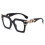 Light Blocking Glasses for Women - Oversized Square Computer Eyewear with Anti Eye Strain A 1