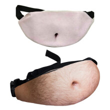 Fun Gift White Gift,Wisedom Gag Gift Dad Bag and 3D Beer Belly Waist Bag Waterproof Men'S and Women'S Christmas 2pc