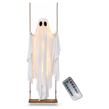 Wisząca Huśtawka z Duchem, Dekoracja na Halloween, Duża Wisząca Huśtawka z Duchem, Dekoracja na Halloween z Dźwiękiem