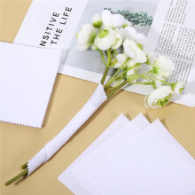200Pcs Pre-Cut Cotton Fabric Squares - 5-Inch White Material for Beginner Sewing, DIY Projects & Art