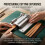 Leather Strap Cutter Machine, 80mm Adjustable Leather Cutting Tool with Scale Ruler, Strip Cutting Machine for Belts 1