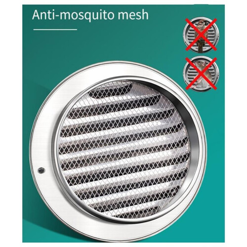 Stainless Steel Ventilation Wall Air Vent Exhaust Extractor Ducting 120 Specification Includes Mounting Screws 1