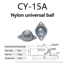 9Pcs Heavy Duty Bearing Casters Nylon Roller Balls Galvanized Iron Construction Smooth Quiet Furniture Glides