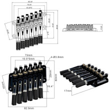 10,5-mm-Sattel für 6-SaitiGe Headless-Gitarrenbrücke - Schräges Steg-Saitenhalter für Verbesserten Klang und Bessere Bespielbarkeit