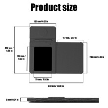 Alfombrilla de Ratón Plegable con Carga Inalámbrica, Pantalla LCD de 8 Pulgadas y Carga Rápida de 15 W para , para IWatch, y para