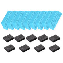 Ersatzfilter für Katzenbrunnen (2,2 L/74 Oz) - Aktivkohlefilter und Schaumstofffilter (9+9 Stück)