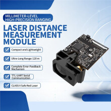 120m Laseravståndsmodul, Infraröd Avståndssensormodul, TTL-UART Seriell Kommunikation, Felåterkoppling, Industriell Avståndsmätning