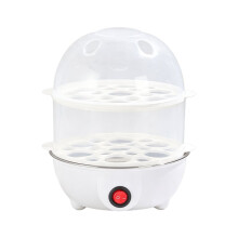 Electric Portable Double Layer Egg Steamer Cooker Poach Boil Steam Eggs Veggies Breakfast Maker Machine EU Plug