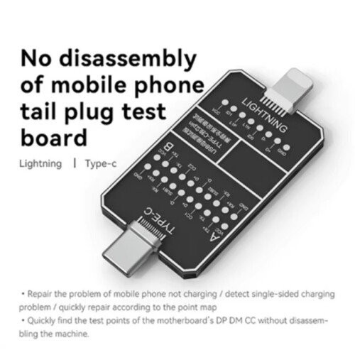 Type-C to  Tail Plug Test Board DNDP Detection Charging Adapter for   Port Repair Diagnostic 2