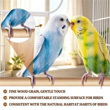 Perchas para Pájaros de Madera Natural, Paquete de 8, Varillas de Repuesto de Doble Ranura de 15 Pulgadas, 0,6 Pulgadas de Diámetro para Soporte de
