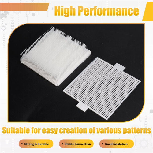 32x32 Square Fuse Bead Boards PLA Clear Pegboards Kits Template Beading Supplies for  Projects, with 2 Small Steps 2