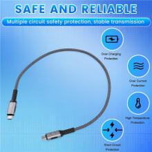 Type-C Male to Male Extension Cable USB-C Male to Male Extension Cable 240W 20Gbps Data Transfer for Laptop Phone 0.5M