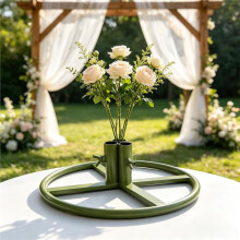 Flower Pole Display Stand Base, 12.2 in Iron Base for Large Floor Standing Flowers,Wedding and Party Decor