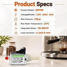 EP5FM Coffee Machine Water Pump 120V 60Hz 46W Replacement Pump for ULKA and Espresso Makers