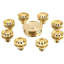 18 PCS Brass Stove Nozzles, 18 Cores Copper Burner Nozzle Household Gas Stove Fierce Fire Replacement Repair Accessories