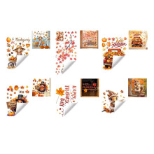 Décorations Scintillantes pour Fenêtres D'Automne - Superbe Décoration Automnale pour Thanksgiving pour Votre Maison