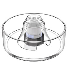 Fontaine à Eau pour Chat en Verre, Modèle 2,7 L avec Interface USB et Pompe Ultra-Silencieuse