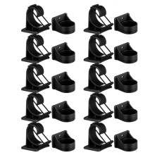 Kit de Clips para Cañas de Pescar: 10 Clips Ajustables para Sujetar Cañas de Pescar y 10 Bases de FiJación para Sujetar Cañas de Billar.