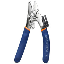 F7 Glasfaser-Abisolierzange FTTH-Werkzeug Multifunktionale Edelstahl-Glasfaser-Abisolierzange mit Reinigungsclip