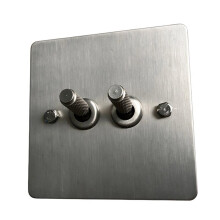 Industrial Style Stainless Steel Knurled Toggle Wall  1/2 Gang 86 Type Mount Retro Light  B